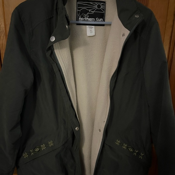Vintage Northern Sun Canada Green Fall/Winter lined jacket coat size large - Picture 3 of 5